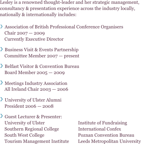 Lesley is a renowned thought-leader